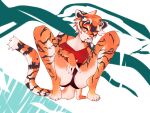  4:3 anthro arknights crouching felid feline female game_(disambiguation) hair hypergryph invalid_tag mammal moonrick pantherine pose short_hair sitting solo studio_montagne tiger video_games waaifu_(arknights) 