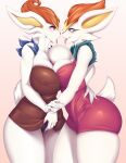  after_kiss anthro anthro_on_anthro anthrofied big_breasts bodily_fluids breast_squish breasts breasts_frottage cinderace clothed clothing curvy_figure duo eye_contact female female/female genital_fluids gown hi_res huge_breasts looking_at_another mleonheart nintendo nipple_outline panties pok&eacute;mon pok&eacute;mon_(species) pok&eacute;morph pussy_juice rubbing_pussy saliva saliva_string squish standing thick_thighs underwear vaginal video_games voluptuous wide_hips 