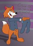 absurd_res animal_genitalia anthro balls bottomless bottomwear canid canine clothed clothing darkajugin dastardly_and_muttley_(comic) dc_comics english_text fox fully_sheathed fur genitals hanna-barbera hi_res holding_bottomwear holding_clothing holding_object holding_pants male mammal multicolored_body multicolored_fur orange_body orange_fur pants president_clooney_(dastardly_and_muttley) sheath solo text toony two_tone_body two_tone_fur whiskers white_body white_fur y_sheath_opening yellow_eyes 