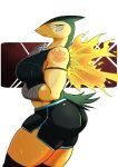  absurd_res anthro athletic athletic_female breasts butt clothed clothing female hi_res nintendo pok&eacute;mon pok&eacute;mon_(species) solo tattoo typhlosion vale-city video_games 