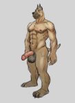  abs anthro balls blue_eyes canid canine canis domestic_dog fur genitals great_dane hi_res humanoid humanoid_genitalia humanoid_penis jordan_dane male mammal mastiff molosser muscular nipples nude penis solo tan_body tan_fur unknown_artist 