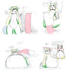  anthro belly belly_inflation big_belly big_breasts big_penis blonde_hair blush bodily_fluids breasts cactuscacti canid canine comic cum cum_drip cum_in_pussy cum_inflation cum_inside cum_pool dripping english_text excessive_cum female female_focus flat_chested fox fur genital_fluids genitals green_body green_fur hair hands_behind_back hi_res holding_belly huge_penis hyper hyper_belly hyper_cum hyper_inflation inflation jewelry large_penetration long_hair male male/female mammal open_mouth penetration penis questionable_consent raised_tail ridiculous_fit simple_background solo_focus text thick_thighs wide_hips 