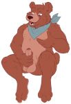 anthro balls bandanna bandanna_on_neck bandanna_only chest_grab erection foreskin fur genitals hand_on_chest hand_on_penis hi_res humanoid_genitalia kerchief kerchief_only little_bear male mammal masturbation mostly_nude mostly_nude_anthro mostly_nude_male multicolored_body multicolored_fur open_mouth overweight overweight_male penis solo tbid teeth two_tone_body two_tone_fur uncle_rusty_(little_bear) uncut ursid 