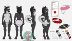  &lt;3 animal_genitalia animal_penis anthro balls big_butt biped black_hair black_nose butt butt_grab butt_tattoo canid canine canine_penis canis card collar domestic_dog english_text erection fur genitals girly hair hand_on_butt hi_res husky looking_at_viewer looking_back male mammal model_sheet multicolored_body multicolored_fur navel nordic_sled_dog orange_eyes paws penis playing_card presenting sheath simple_background smile solo spiked_collar spikes spitz stagshack standing tattoo text two_tone_body two_tone_fur url white_background white_body white_fur 