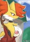  anthro big_breasts blush breasts canid canine delphox female fur hi_res inner_ear_fluff mammal ne_i_ro nintendo nipples pok&eacute;mon pok&eacute;mon_(species) solo tuft video_games 