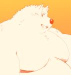  2021 absurd_res anthro belly biped canid canine canis domestic_dog hi_res kemono kumajjjj male mammal moobs obese obese_male overweight overweight_male portrait simple_background solo 