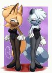  2021 anthro black_nose blush canid canine canis clothed clothing digital_media_(artwork) duo eyes_closed female footwear gefauz gloves handwear hi_res idw_publishing lemur lingerie looking_at_viewer mammal one_eye_closed primate sega sonic_the_hedgehog_(comics) sonic_the_hedgehog_(idw) sonic_the_hedgehog_(series) strepsirrhine tangle_the_lemur teddy_(clothing) whisper_the_wolf wolf 