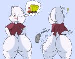 ! anthro big_breasts big_butt blush bottomless bovid breasts butt caprine clothed clothing crackalacking curvy_figure disembodied_hand female goat hands_on_hips huge_butt mammal mature_female onomatopoeia red_eyes slap solo sound_effects spanking text thick_thighs thought_bubble toriel truck_(vehicle) undertale vehicle video_games voluptuous wide_hips 