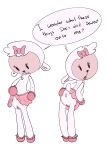  2018 accessory animate_inanimate anthro anus bottomwear bovid caprine clothed clothing clothing_lift dialogue disney doc_mcstuffins english_text female front_view genitals hair_accessory hair_bow hair_ribbon hi_res innocence lambie_(doc_mcstuffins) living_plushie mammal mannysdirt plushie pussy raised_tail rear_view ribbons sheep skirt skirt_lift solo speech_bubble text topless 