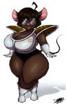  absurd_res anthro big_breasts breasts cleavage clothed clothing digital_media_(artwork) dragon_ball dragon_ball_z eyewear female glasses gwen_martin hi_res mammal mouse murid murine rodent shaded solo superix thick_thighs 