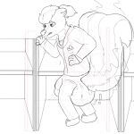  1:1 business clothing diaper feces hi_res male mammal mephitid messy messy_diaper ron skunk soiling suit work yourfur 