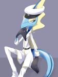  3:4 4rurui ambiguous_gender anthro black_hands blue_body blue_tail bottomwear clothed clothing hat headgear headwear hi_res inteleon lizard looking_at_viewer nintendo pants pok&eacute;mon pok&eacute;mon_(species) pokemon_unite reptile sailor sailor_hat sailor_uniform scalie solo video_games white_bottomwear white_clothing white_hat white_headwear white_pants 