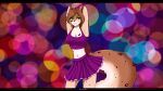  16:9 abstract_background animated anthro big_breasts bottomwear bouncing_breasts breasts brown_hair butt clothed clothing costume dancing digital_media_(artwork) domestic_cat felid feline felis female fur hair hands_behind_head kathrin_vaughan looking_at_viewer mammal markings midriff narikusha navel open_mouth short_playtime simple_background skirt smile solo spots spotted_body spotted_fur tailwag topwear twokinds webcomic webcomic_character white_body white_fur widescreen 