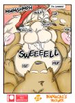  anthro balls belly big_belly big_breasts bodily_fluids breasts brown_body brown_fur canid comic cum cum_inflation english_text female feral fur genital_fluids genitals group group_sex hair inflation lactating lagomorph leporid made_in_abyss male male/female mammal nanachi narehate neo_geppetto nipples open_mouth overweight overweight_female penetration rabbit sex simple_background slightly_chubby text thick_thighs threesome white_hair wide_hips yellow_eyes 