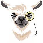  1:1 alpha_channel ambiguous_gender anthro camelid digital_media_(artwork) eyewear fur grin half-closed_eyes head_tuft headshot_portrait hi_res llama long_ears mammal miles_(upland) monocle narrowed_eyes official_art portrait simple_background smile solo transparent_background tuft unknown_artist upland_(nft) white_body white_fur 