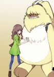  angoramon anthro bandai_namco belly cellphone dida_(artist) digimon digimon_ghost_game duo female fluffy grin hair_over_eyes human male mammal phone ruri_tsukiyono smartphone smile 