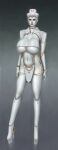  &lt;3 android barcode big_breasts breasts clothing female gold_markings hat haydret headgear headwear hi_res huge_breasts humanoid lips machine markings navel_outline nipple_outline not_furry nurse_clothing nurse_hat nurse_headwear nurse_uniform pink_eyes pink_lips robot robot_joints simple_background solo standing under_boob uniform white_body wide_hips 
