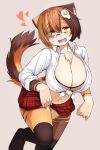  &lt;3 2021 5_fingers absurd_res accessory akamu_ver20 amber_eyes anthro bags_under_eyes barely_visible_genitalia barely_visible_pussy big_breasts blush bottomwear breasts brown_body brown_fur brown_hair calico-chan_(akamu_ver20) calico_cat chest_tuft cleavage clothed clothing clothing_lift cute_fangs domestic_cat eye_bags eyewear felid feline felis female fingers fluffy fur genitals glasses hair hair_accessory hi_res huge_breasts inner_ear_fluff kemono legwear looking_at_viewer mammal mottled multicolored_body multicolored_ears multicolored_fur multicolored_tail navel no_underwear open_mouth pattern_bottomwear pattern_clothing pattern_skirt piebald plaid plaid_bottomwear plaid_clothing plaid_skirt pussy school_uniform short_hair skirt skirt_lift solo tan_body tan_fur tan_hair teeth thigh_highs tongue tuft uniform white_body white_fur 
