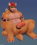  absurd_res accessory anthro bowser cock_ring collar dragon genitals hi_res humanoid_genitalia humanoid_penis jewelry koopa male mario_bros muscular nintendo paws pecs penis penis_accessory penis_jewelry scalie snaftfc solo video_games yellow_body 