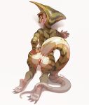  anthro anus butt claws cobra female fivel forked_tongue genitals hi_res presenting presenting_pussy pussy reptile scalie snake snake_hood solo solo_focus tongue tongue_out 