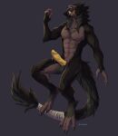  absurd_res balls claws erection genitals hair hi_res male moksu_(character) seraphim sergal solo 