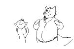  animated anthro belly big_belly black_eyebrows burp_cloud burping canid canine canis chin_tuft clothing collar_shirt digestion dipstick_tail eyebrows facial_tuft fox hand_on_stomach head_tuft joe_forest_(wildside) licking licking_lips low_res male male/male male_pred male_prey mammal markings navel onomatopoeia oral_vore professor rumbling_stomach sound_effects tail_markings teacher teacher/student text tongue tongue_out tuft unwilling_prey vore wardrobe_malfunction wildside wolf 