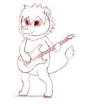  2016 anthro bottomless clothed clothing determined digital_drawing_(artwork) digital_media_(artwork) dubbhae felid fur guitar hair lion male mammal mane matt_(scratch21) musical_instrument narrowed_eyes nude pantherine plucked_string_instrument scratch21 signature simple_background sketch smile solo standing string_instrument tail_tuft topless tuft white_background 