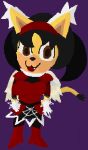  :3 anthro black_hair brown_eyes clothing domestic_cat dress felid feline felis female footwear fur hair honey_the_cat mammal sega shoes solo sonic_the_fighters sonic_the_hedgehog_(series) timelierg yellow_body yellow_fur 