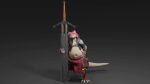  3d_(artwork) animated digital_media_(artwork) fantasy low_res mammal melee_weapon murid murine rat rodent silverim sword warrior weapon 