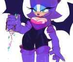 2021 anthro breasts chiropteran clothing eyeshadow female fingers gloves handwear lipstick makeup mammal membrane_(anatomy) membranous_wings pinklilim rouge_the_bat sega simple_background smile solo sonic_the_hedgehog_(series) video_games white_background wings 
