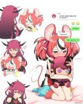  absurdres animal_ears black_hair blue_eyes blush cellphone character_doll collar english_text hair_ornament hakos_baelz heterochromia highres hololive hololive_english horns irys_(hololive) long_hair mouse_ears mouse_girl mouse_tail multicolored_hair multiple_girls namii_(namialus_m) phone pointy_ears purple_eyes purple_hair red_hair smartphone spiked_collar spikes streaked_hair tail text_messaging tsundere twintails virtual_youtuber white_hair yuri 