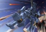  artist_request dual_wielding f-15e_strike_eagle falling game_cg gun highres holding holding_gun holding_weapon looking_down mecha motion_blur muvluv muvluv_alternative muvluv_alternative_chronicles no_humans official_art science_fiction sky solo tactical_surface_fighter visor weapon 