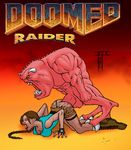  crossover demon die doom lara_croft pinky pinky_demon tomb_raider 