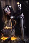  14-bis 2007 avian bird boiling breasts cauldron clothed clothing dime disney duck ducktales female fernando_faria fire high_heels magic_user magica_de_spell solo web witch 