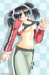  ;p blush breasts large_breasts ling_xiaoyu nipple nipples one_eye_closed smile tekken tongue tongue_out wink 