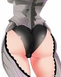  1girl absurdres armor ass ass_focus black_panties breasts corrin_(fire_emblem) corrin_(fire_emblem)_(female) fire_emblem fire_emblem_fates highres jarckius lower_body manakete panties simple_background solo thighs underwear white_background 