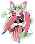  commentary english_commentary full_body highres leg_up looking_at_viewer lurantis milka_(milk4ppl) no_humans pokemon pokemon_(creature) signature solo sparkle standing standing_on_one_leg 