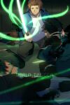  4boys amputee battle black_hair blue_eyes blurry brown_hair copyright_name echo_(circa) glowing glowing_sword glowing_weapon goggles goggles_around_neck hair_slicked_back holding holding_sword holding_weapon injury jacket jin_yuuichi kazama_souya long_sleeves looking_at_another looking_at_viewer male_focus motion_blur multiple_boys on_floor open_clothes open_jacket pants profile smile smoke solo_focus squatting sword tachikawa_kei uniform utagawa_ryou_(world_trigger) weapon world_trigger 