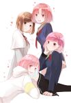  4girls absurdres bangs brown_eyes brown_hair copyright_name heart highres kinami_mochiko looking_at_viewer multiple_girls pink_eyes pink_hair protagonist_(tokimemo_gs) protagonist_(tokimemo_gs2) protagonist_(tokimemo_gs3) protagonist_(tokimemo_gs4) school_uniform serafuku short_hair simple_background smile tokimeki_memorial tokimeki_memorial_girl&#039;s_side tokimeki_memorial_girl&#039;s_side_2nd_kiss tokimeki_memorial_girl&#039;s_side_3rd_story tokimeki_memorial_girl&#039;s_side_4th_heart white_background 