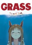  2girls absurdres air_bubble animal_ears armband bangs brown_hair bubble character_name closed_eyes commentary eyebrows_visible_through_hair false_smile grass_wonder_(umamusume) highres horse_ears horse_girl horse_tail jaws_(movie) light_brown_hair multicolored_hair multiple_girls official_alternate_costume parody petoka sandals skirt smile special_week_(umamusume) swimming swimsuit tail two-tone_hair umamusume underwater white_hair 