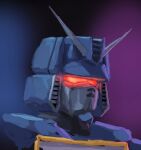  decepticon english_commentary glowing gundam highres looking_ahead mecha no_humans portrait procreate_(medium) redustheriotact science_fiction sketch solo soundwave transformers v-fin visor 