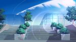  blue_sky building bush chinese_commentary cloud commentary_request no_humans original plant scenery shade sky stairs stone_stairs sunlight tree xingzhi_lv 