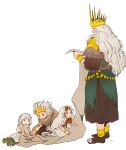  1girl 3boys beard brother_and_sister brothers brown_hair crown dark_souls_(series) dark_souls_i dark_souls_iii dark_sun_gwyndolin facial_hair family father_and_daughter father_and_son gwyn_lord_of_cinder long_hair md5_mismatch multiple_boys nameless_king queen_of_sunlight_gwynevere siblings snake timnehparrot veil white_hair younger 