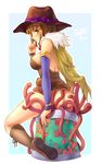 akamaru alchemist_(ragnarok_online) boots breasts hat hydra knee_boots medium_breasts ragnarok_online solo tentacles 