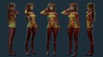  1girl 3d a-roll absurdres adjusting_hair bodysuit breasts brown_hair covered_navel evangelion:_2.0_you_can_(not)_advance full_body highres looking_to_the_side multicolored_bodysuit multicolored_clothes multiple_views neon_genesis_evangelion orange_bodysuit pilot_suit plugsuit pout realistic rebuild_of_evangelion red_bodysuit souryuu_asuka_langley test_plugsuit thigh_gap zbrush 