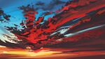  chinese_commentary cloud cloudy_sky commentary_request dawn highres morning no_humans original red_clouds scenery sky sun sunrise xingzhi_lv 