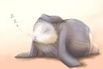  animal_focus bunny fluffy meme_attire no_humans open-chest_sweater original oversized_clothes ribbed_sweater sleeping sweater turtleneck turtleneck_sweater whiskers white_fur yoshiyanmisoko 