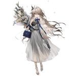  1girl bag bare_shoulders belt black_belt black_dress blonde_hair blue_bag blue_bow blue_bowtie blue_nails bouquet bow bowtie bracelet breasts closed_mouth dress eyebrows_visible_through_hair flower full_body girls&#039;_frontline gun hair_flower hair_ornament high_heels holding holding_bag holding_bouquet jewelry long_hair looking_at_viewer medium_breasts mole mole_under_eye nail_polish necklace official_art over_shoulder red_eyes solo sp9_(girls&#039;_frontline) standing stribog_sp9 submachine_gun toes transparent_background weapon weapon_over_shoulder white_dress yellow_footwear youamo 