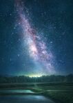  forest highres milky_way mks nature night night_sky no_humans original outdoors power_lines scenery sky star_(sky) star_(symbol) starry_sky 