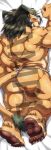  1boy animal_ears armpit_hair armpits arsalan_(housamo) ass back bara blonde_hair blush brown_fur chest_hair dakimakura_(medium) feet flaccid from_behind full_body fundoshi furry furry_male green_hair japanese_clothes large_pectorals lion_boy lion_ears lion_tail long_hair looking_at_viewer lying male_focus male_underwear mature_male multicolored_hair muscular muscular_male on_bed on_stomach pectorals presenting rossciaco sample seductive_smile smile solo tail thick_thighs thighs tokyo_afterschool_summoners topless_male two-tone_hair underwear underwear_only watermark white_male_underwear 